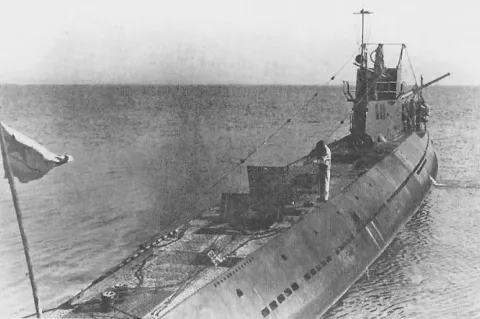S-7 was a Stalinets-class submarine of the Soviet Navy.  During World War II, the submarine took part in the Soviet submarine Baltic Sea campaign in 1942. S-7 scored victories, but was sunk in action. 