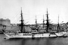 HMS Tamar at Malta, ca 1882